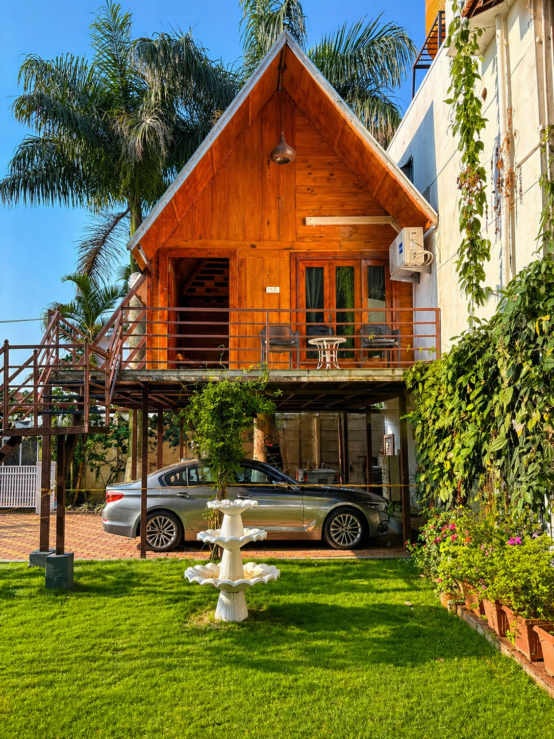 Log House Exterior